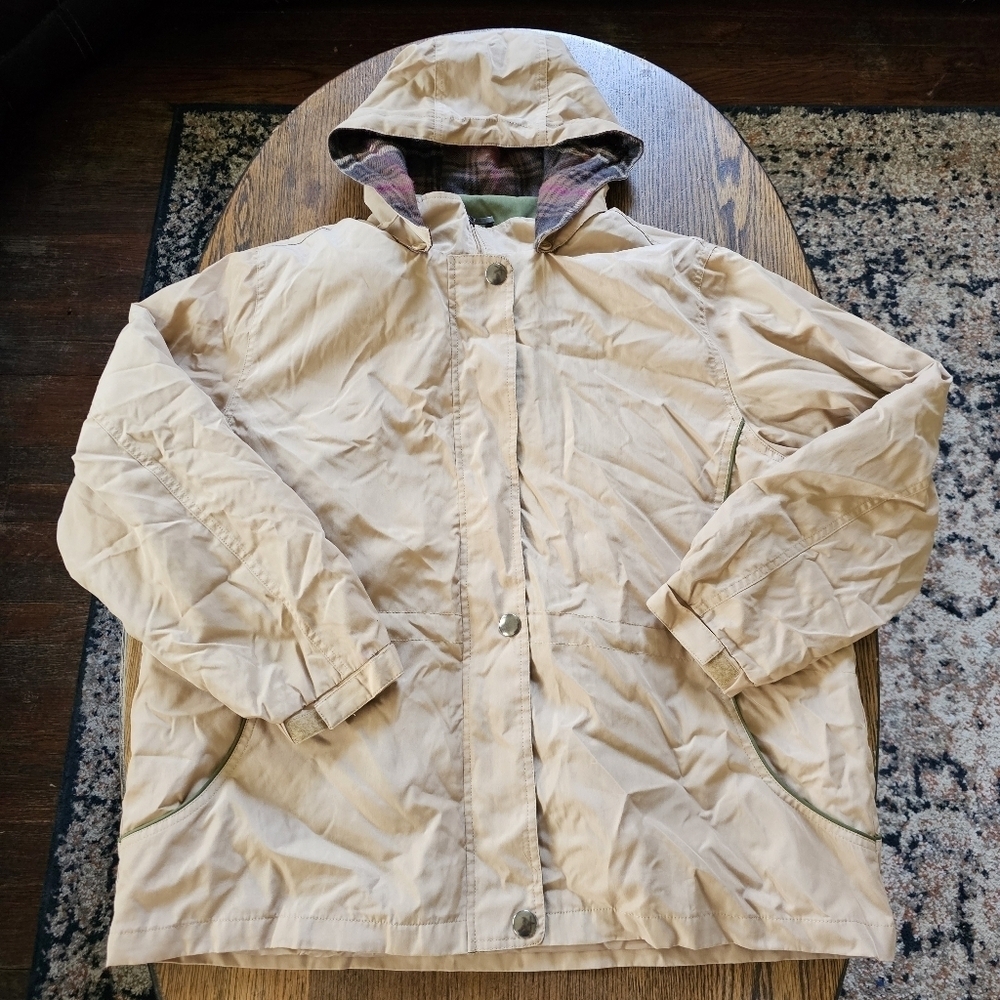 Vintage Blair Khaki Jacket With Removable Wool Interior Size Womens Large Petite - Picture 7 of 15